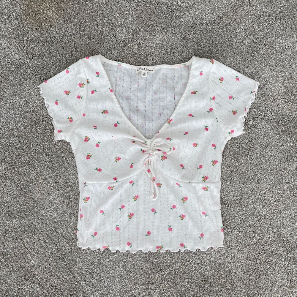 For Love & Lemons Pointelle Top